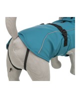 Impermeable Vimy para perros XS azul petróleo resistente y cómodo