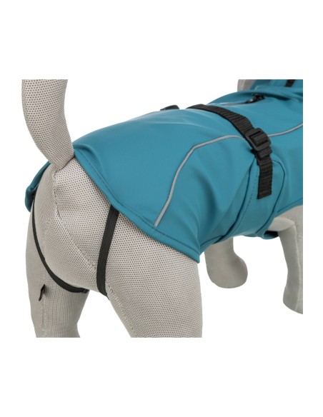 Impermeable Vimy para perros talla L azul petróleo impermeable y cómodo