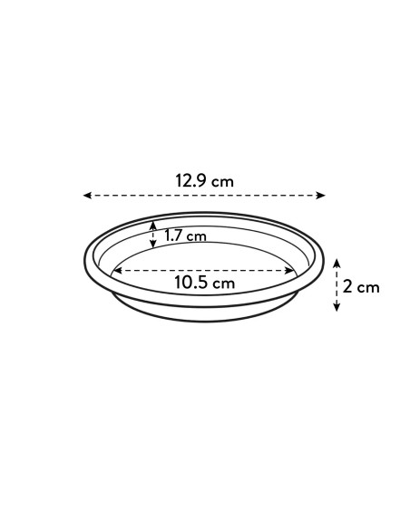 Plato Redondo Universal Tierra 19cm  Protección y Estilo para Macetas | Endanea Garden