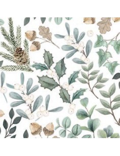 Servilleta 33 Collection of Leaves FSC MIX diseño natural sostenible para mesas elegantes