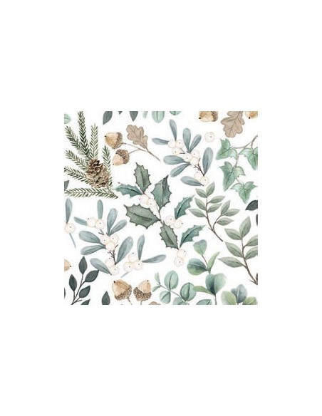 Servilleta 33 Collection of Leaves FSC MIX diseño natural sostenible para mesas elegantes