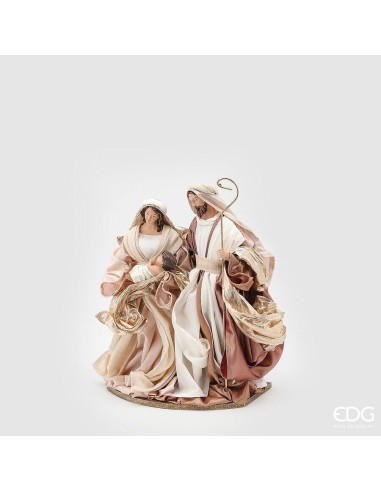 Natividad Lord Base H25xB9 Ivory Oro Decoración Navideña Elegante