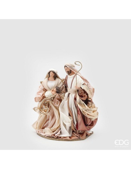 Natividad Lord Base H25xB9 Ivory Oro Decoración Navideña Elegante