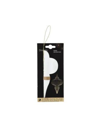 Adorno de Papel Blanco 9x15 cm Decoración Navideña Elegante
