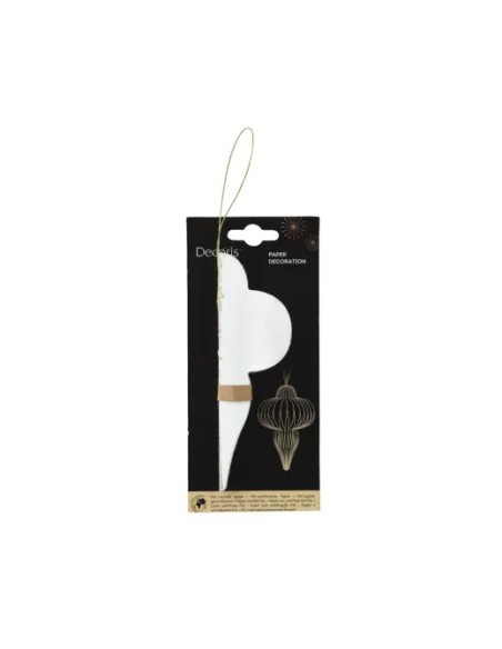 Adorno de Papel Blanco 9x15 cm Decoración Navideña Elegante