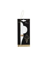 Adorno de Papel Blanco 9x15 cm Decoración Navideña Elegante