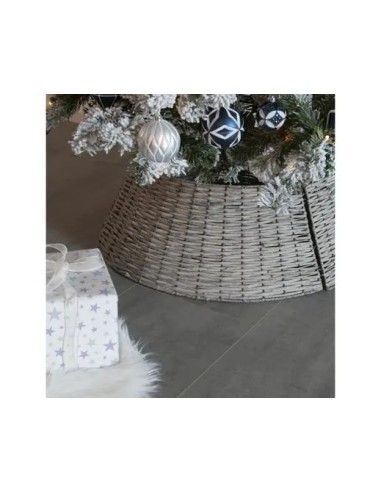 Base para árbol navideño gris 70 cm diámetro 28 cm altura soporte robusto y estable
