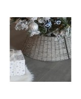 Base para árbol navideño gris 70 cm diámetro 28 cm altura soporte robusto y estable