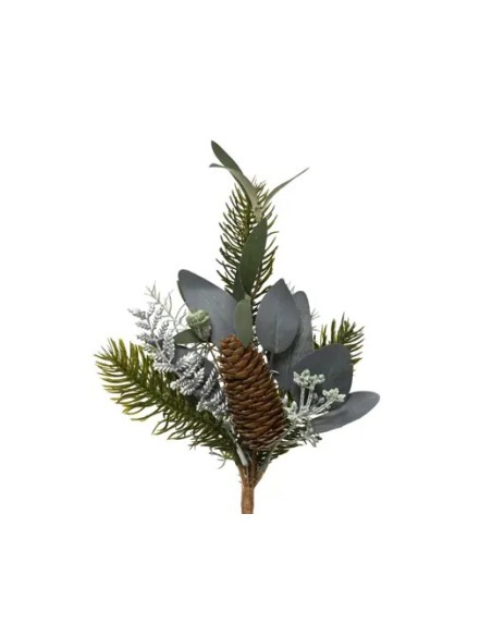 Rama Mordemo Verde Plata L7xW14xH25 cm - Decoración Elegante | Endanea Garden