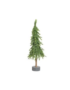 Árbol Mini Gnomo Verde 12x35 cm Decoración Navideña Rústica