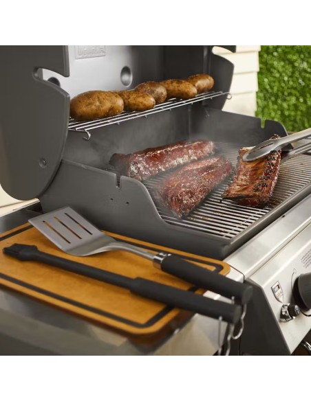 Juego de Pinza, Espátula y Pincel Weber  Herramientas para Parrilla