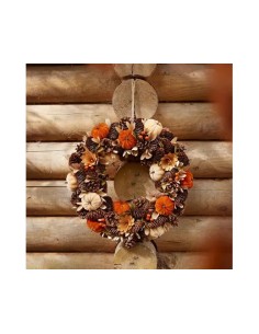 Corona de Abedul y Bayas Natural 33 cm Decoración Rústica Navideña 2