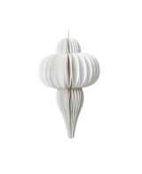 Adorno de Papel Blanco 12x20 cm Decoración Navideña Elegante y Moderna