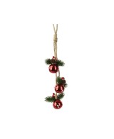 Bola Navideña Metal Roja 48 cm Adorno Decorativo Árbol Navidad