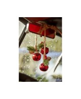 Bola Navideña Metal Roja 48 cm Adorno Decorativo Árbol Navidad