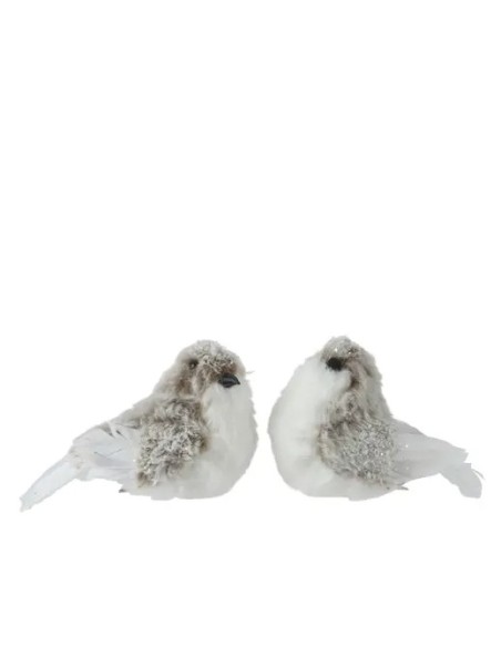 Pájaro decorativo marrón natural 12x6x8 cm para decoración rústica y otoñal