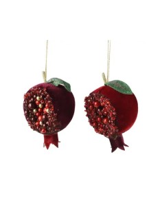 Fruta colgante de terciopelo L9xW6xH13cm decoración elegante | Endanea Garden