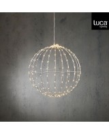 Bola de luces 260LED 40 cm blanca con temporizador para decoración interior y exterior
