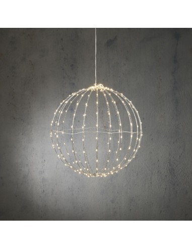 Bola de luces 260LED 40 cm blanca con temporizador para decoración interior y exterior