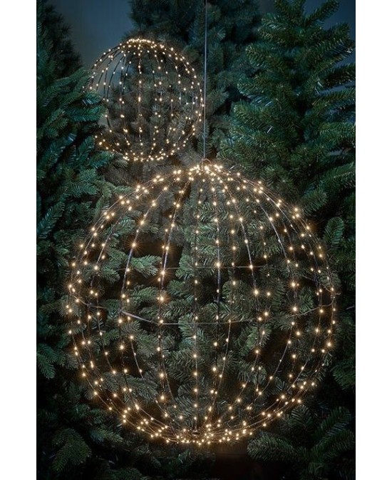 Bola de luces 260LED 40 cm blanca con temporizador para decoración interior y exterior