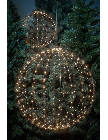 Bola de luces 260LED 40 cm blanca con temporizador para decoración interior y exterior