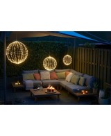 Bola de luces 260LED 40 cm blanca con temporizador para decoración interior y exterior