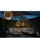 Bola de luces 260LED 40 cm blanca con temporizador para decoración interior y exterior