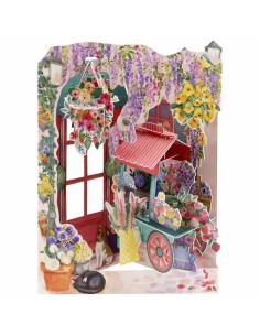 Postal Swing Floristería y Carro Flores | Tarjeta decorativa floral  Endanea Garden