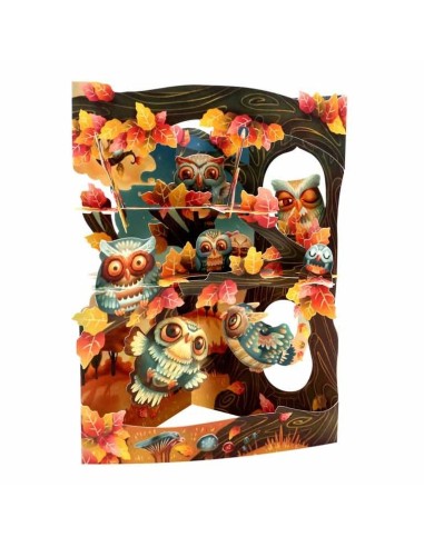 Postal Swing Buhos Tarjeta Decorativa para Regalo Colección y Decoración