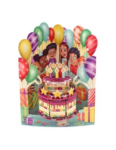 Postal Swing Pastel Aniversario tarjeta decorativa romántica para regalo y colección