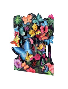 Postal Swing Mariposas Tropicales Tarjeta Decorativa Original para Regalo y Colección