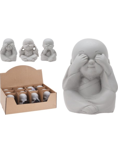 NIÑO BUDISTA 8CM VER/OIR/CALLAR