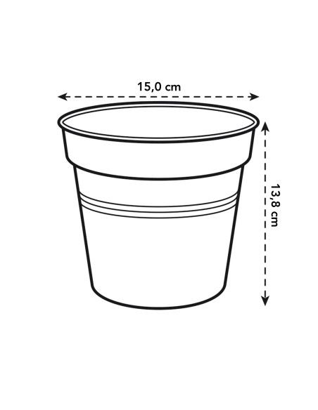 Maceta de Cultivo GB Piedra Verde 15 cm | Ideal para Plantas Medianas