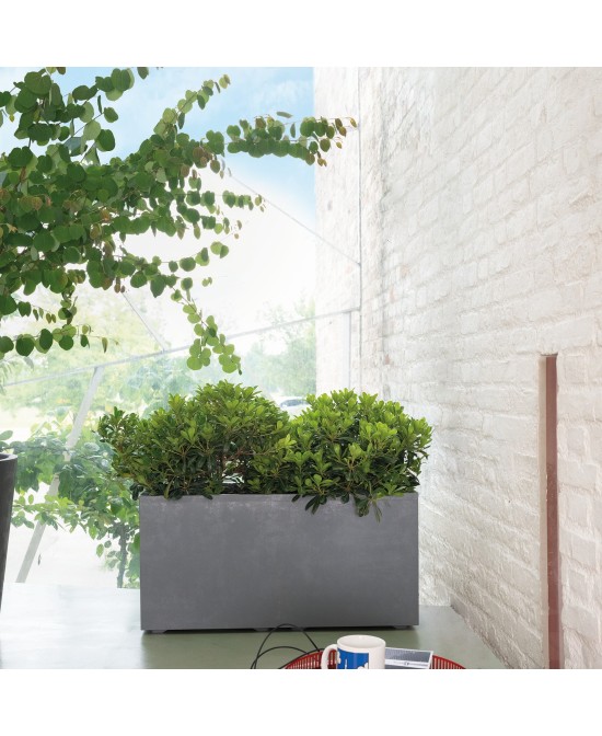 Jardinera Millennium R RA 79cm Gris Ceniza | Jardineras Resistentes | Endanea Garden
