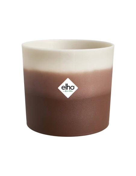 Maceta Redonda 14 cm Marrón Cedro Degradado | Endanea Garden