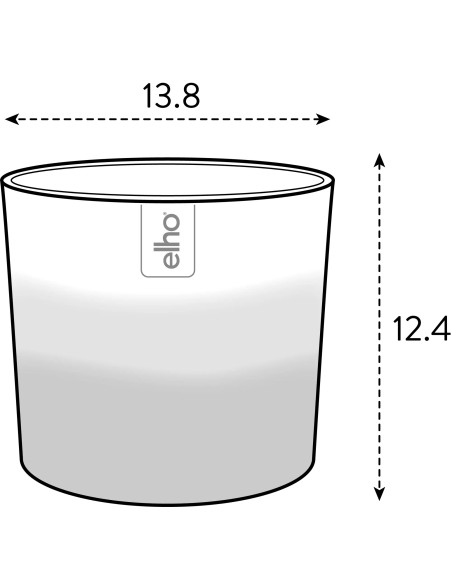 Maceta Redonda 14 cm Marrón Cedro Degradado | Endanea Garden
