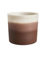Maceta Redonda 18 cm Marrón Cedro Degradado | Endanea Garden