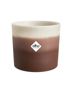 Maceta Redonda 18 cm Marrón Cedro Degradado | Endanea Garden 2