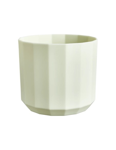 Maceta Facet Redonda 14 cm Verde Té Diseño Moderno y Resistente