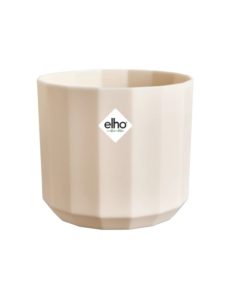 Maceta Facet Redonda 17 cm Rosa Almendra Diseño Moderno y Elegante