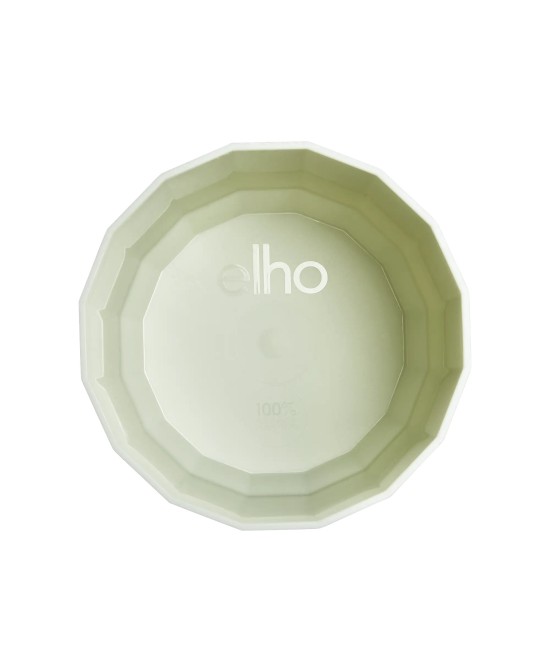 Maceta Facet Redonda 17 cm Verde Té  Diseño Moderno y Elegante