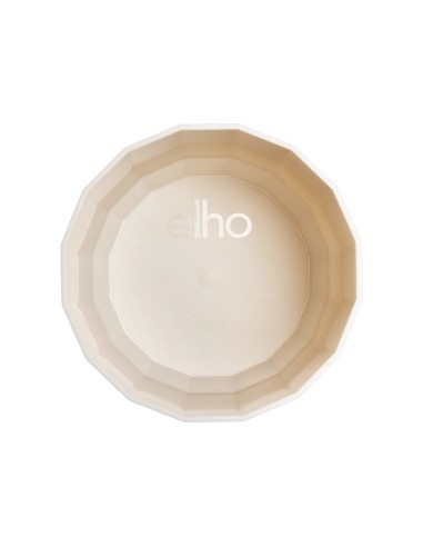 Maceta Facet Redonda 19 cm Rosa Almendra Diseño Moderno y Elegante