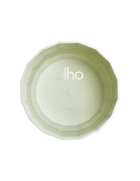 Maceta Facet Redonda 19 cm Verde Té - Diseño Moderno y Resistente