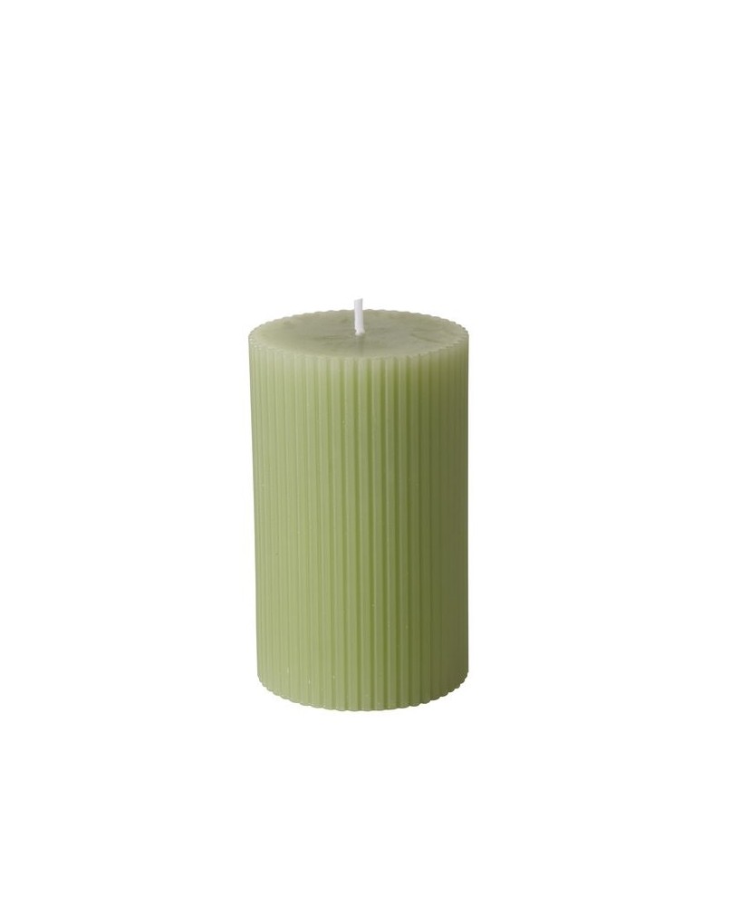 Vela Pilar Classic 10cm Verde  Decoración Interior Acogedora y Elegante