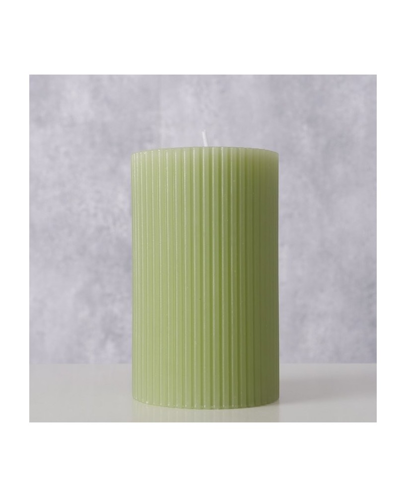 Vela Pilar Classic 10cm Verde  Decoración Interior Acogedora y Elegante