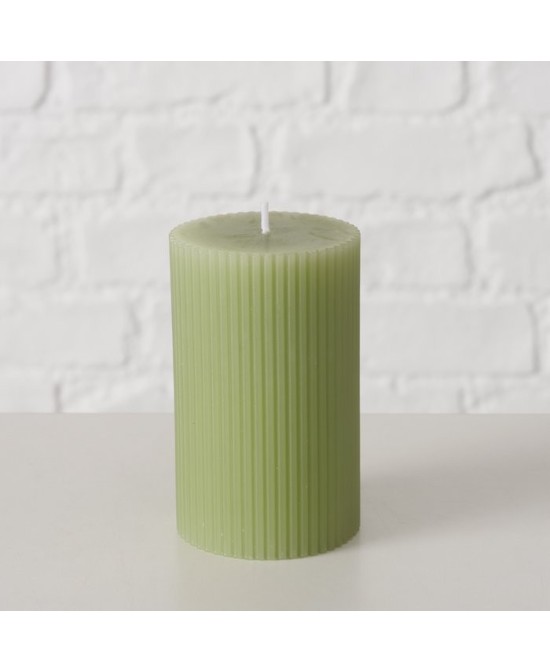 Vela Pilar Classic 10cm Verde  Decoración Interior Acogedora y Elegante