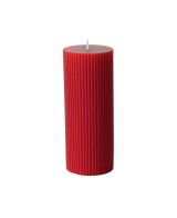 Vela Pilar Classic 15cm Parafina Roja | Iluminación Cálida y Elegante