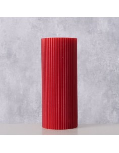 Vela Pilar Classic 15cm Parafina Roja | Iluminación Cálida y Elegante 2