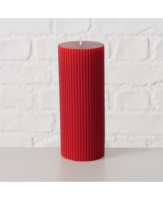 Vela Pilar Classic 15cm Parafina Roja | Iluminación Cálida y Elegante