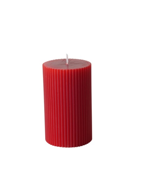 Vela Pilar Classic 10 cm Parafina Roja | Iluminación Decorativa Endanea Garden